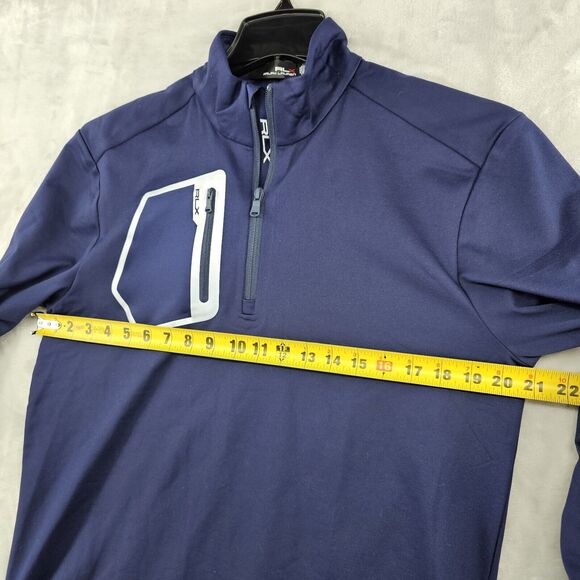 Polo Ralph Lauren RLX Performance 1/4 Zip Pullover Jacket Mens Medium Blue - Picture 5 of 6